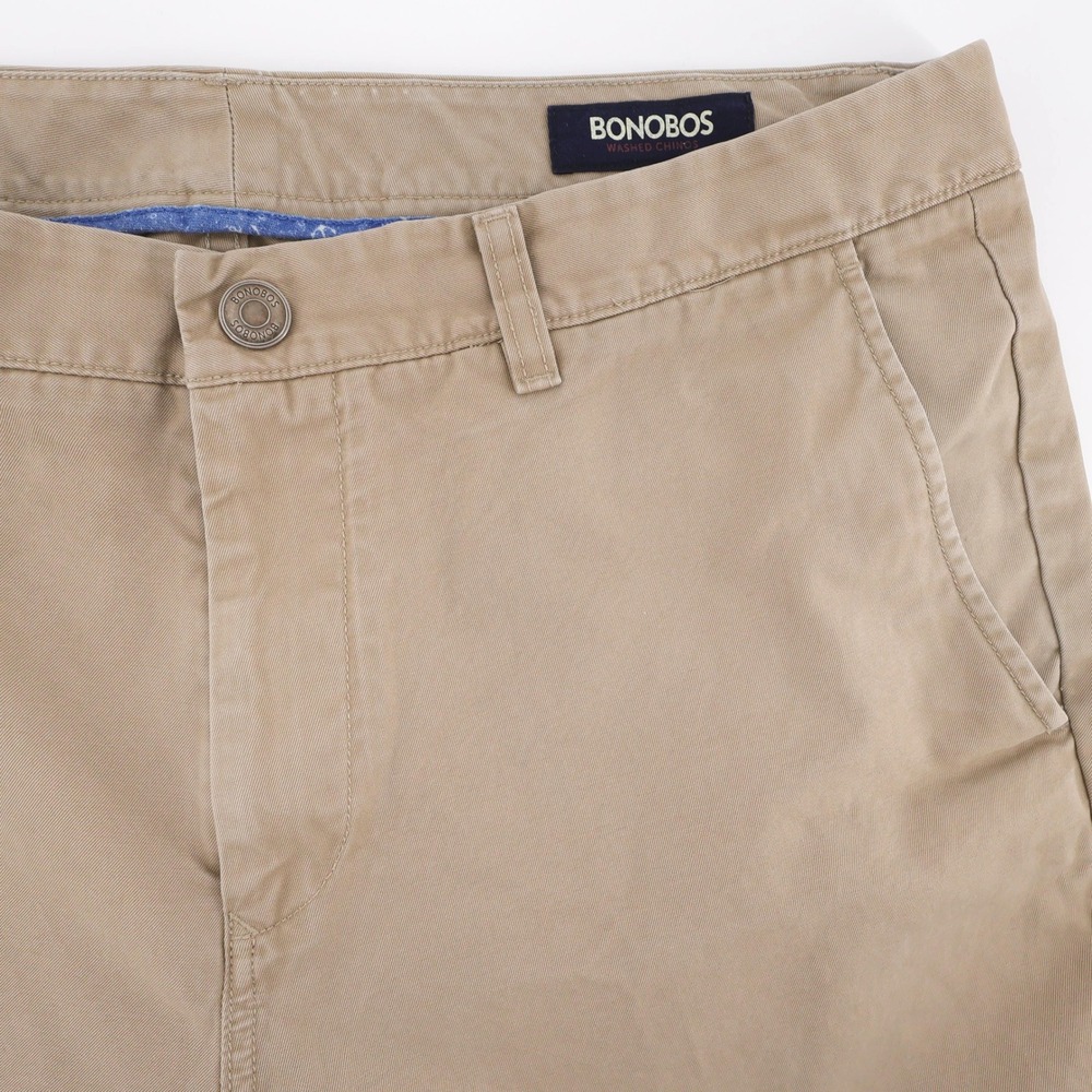 Bonobos Washed Chino Shorts Tan Khaki Men 36